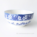 5,5 Zoll Qinghua weiße und blaue Reisschüssel